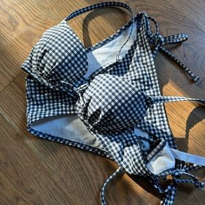 Victoria's Secret Black and White Gingham Bikini SET